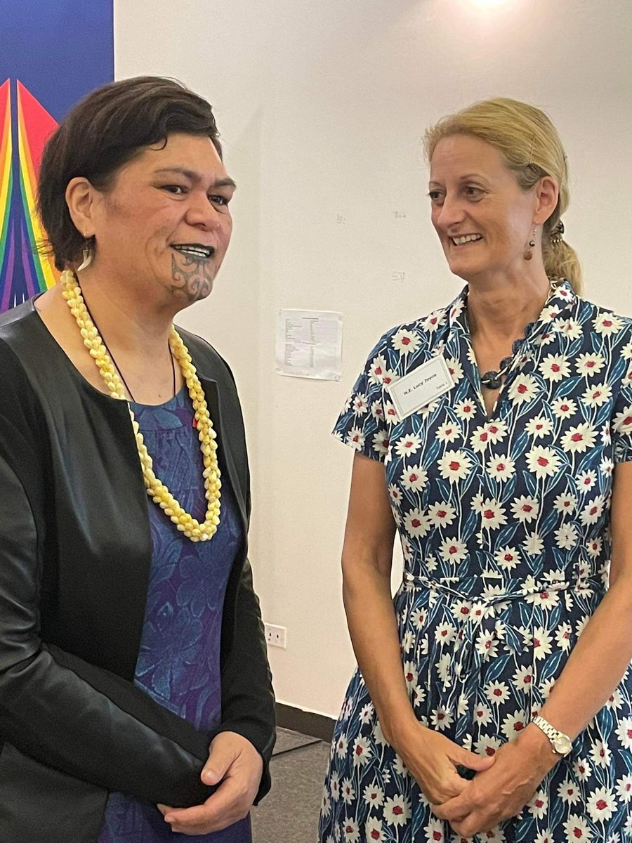 LucyJoyceFCDO's tweet photo. #NZinTonga organised thought-provoking panel on ‘Resilience in Diversity’. Panel of Hon @NanaiaMahuta, #AG  Linda Folaumoetu’i and @ElizabethVKite shared their personal insights with group of impressive Tongan women leaders https://t.co/RbRzv1m68B