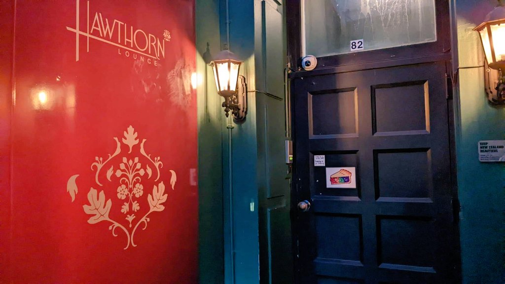ChromaticPie's tweet photo. Last night we shared our brand and game pitch with fellow New Zealand game developers at a cocktail bar event.
It was such a lovely time, thank you to those who came along and the lucky ones who picked up a hat! https://t.co/G6ygBM1BdR