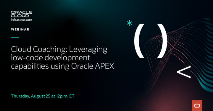 clholzer's tweet photo. Join this upcoming #Cloud Coaching session with @Oracle experts as they explore @OracleAPEX use cases, Dynamic Reporting, and more. #developers https://t.co/FBROEC8VPP https://t.co/ZC2M2Mmg8j
