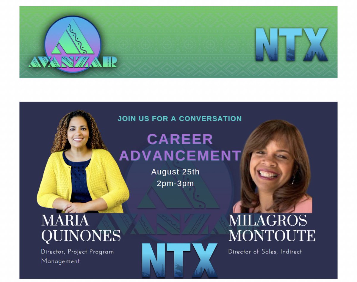 Mark your calendars, NTX. You don’t want to miss this! Can’t wait to hear from transformational leaders like <a href="/MilagrosMontout/">Milagros Montoute</a> &amp; <a href="/MariaEQuinones/">Maria Quinones</a>    

<a href="/NTX_Market/">The NTX Market</a> <a href="/SSanjuaneloS/">Sandra S Sanjuanelo</a> <a href="/LynetteMAguilar/">Lynette Aguilar</a> <a href="/AliciaArantNTX/">Alicia Arant</a> <a href="/NTX_AprilR/">April Ramos</a> <a href="/KarenSRivas_/">Karen Rivas</a> @NTX_Diggs <a href="/israelmedinajr/">🐦‍⬛Mr.ポポ🐦‍⬛</a> @BrendaRamosNTX