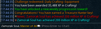 ZamorakSoul's tweet photo. I can finally play the game now😎

Three 200Ms and a whopping 164M total gained XP for my last DXP Live. 

In honor of my late father, who was my hero and a renowned blacksmith, I saved Smithing to be my final 200m for hitting 5.6B XP at rank 2,201.

Bring it on, #runescape! https://t.co/wEBgDOkWMY