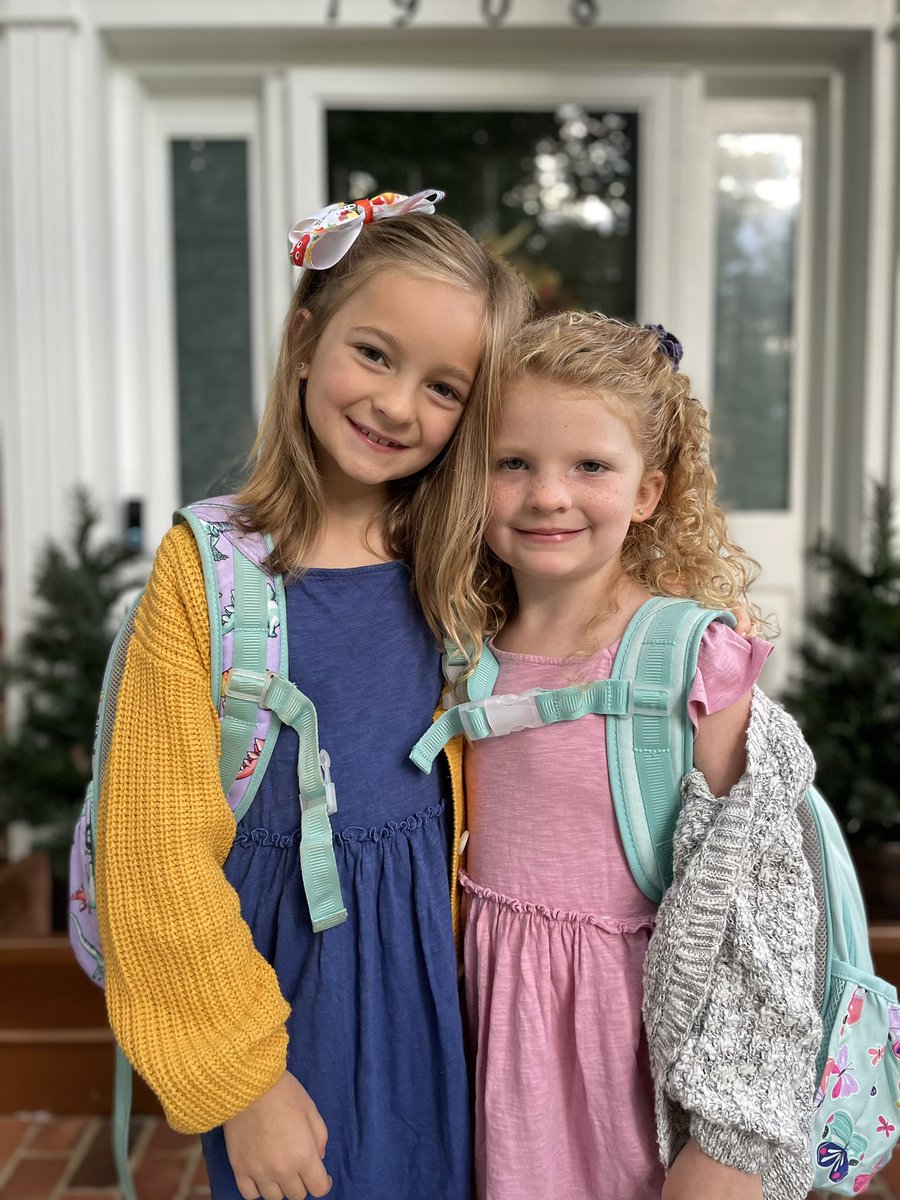 How do I have 2 in school now!!! So proud of these 2 as they started 1st Grade and Kindergarten today!