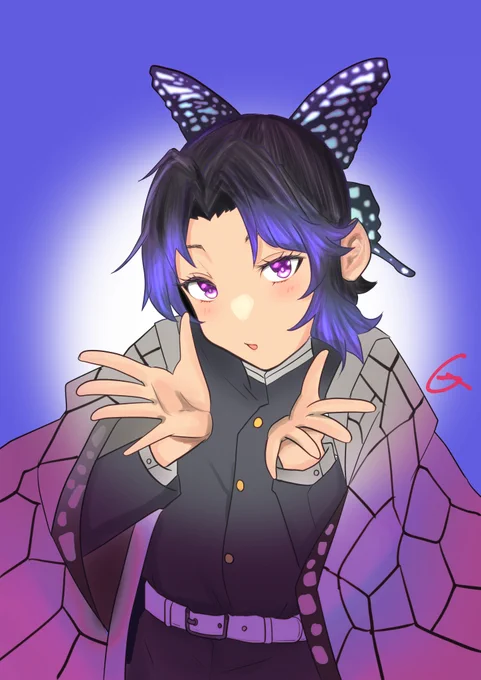胡蝶しのぶ描きました#胡蝶しのぶ 