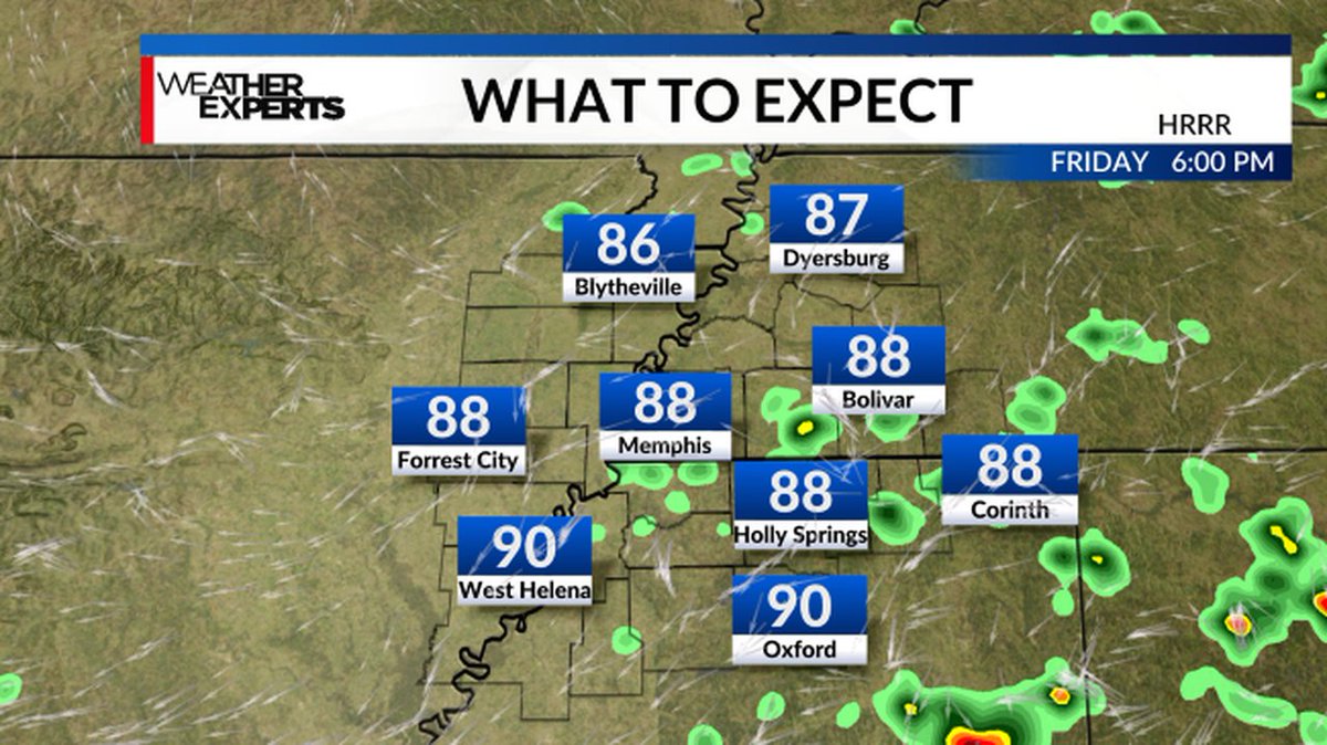 Forecast for tomorrow afternoon.