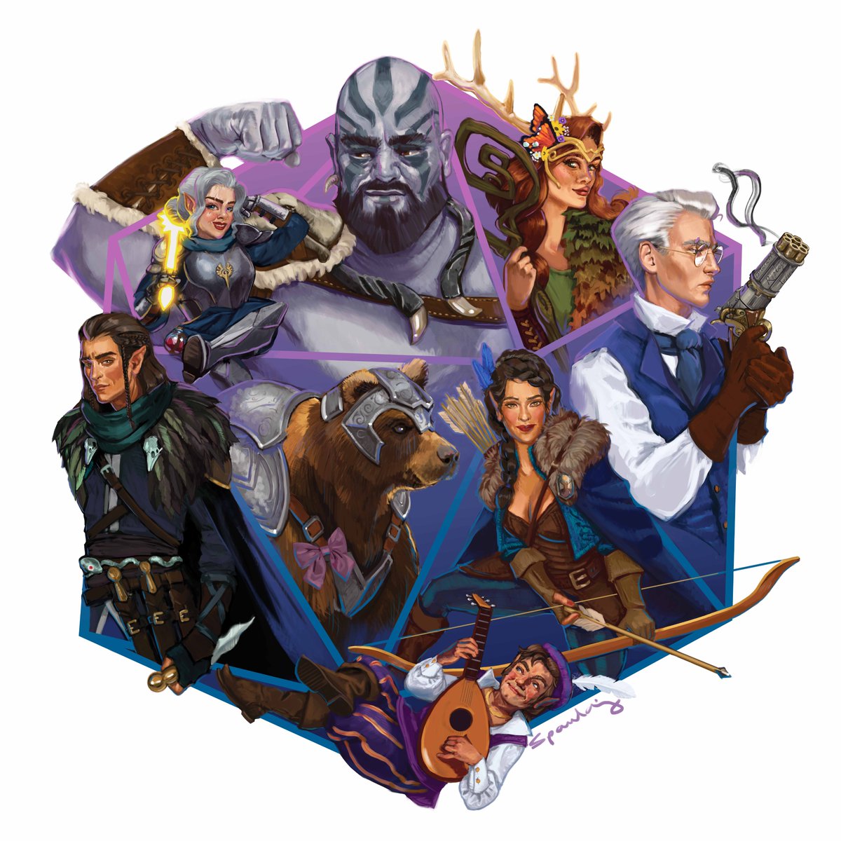 amyspauldingart's tweet photo. Vox Machina because my Mighty Nein piece was looking lonely.

#criticalrolefanart #VoxMachina https://t.co/3ZihR6JYbg