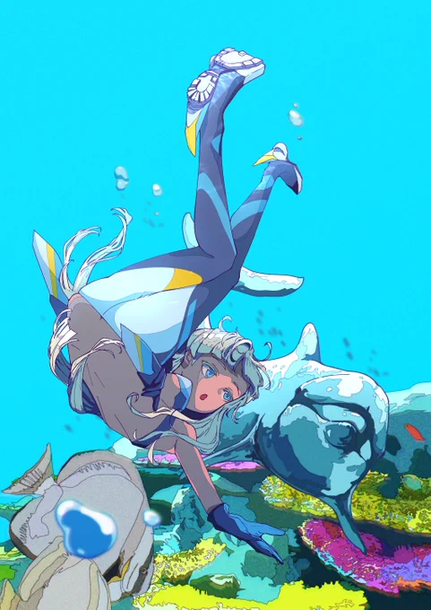#夏休みはフォロワーさんが増えるキャラ絵練習ちゅうっす 