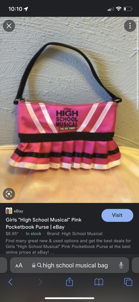 I saw HSM Disney on Ice without a mother and every other girl had their mom and bought them this bag at the merch table while I had to watch. I remember I cried on the bus ride home. I want to buy it to heal my inner child. :(