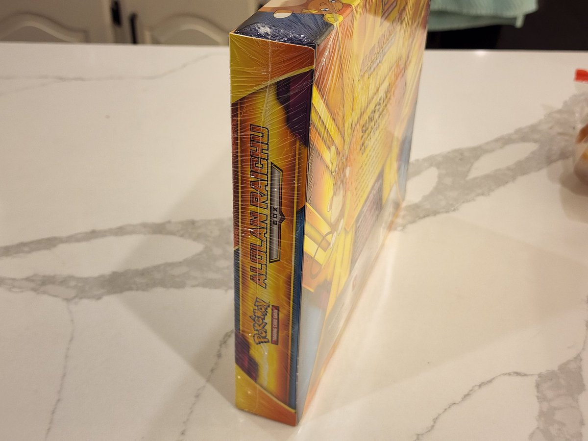 ItsZoove's tweet photo. Ordered 2 Alolan Raichu boxes from Kroger and they came in. I've never encountered an original one before since I only started collecting last year. Do these look legit? I'm probably gonna rip em since I can't keep stuff sealed to save my life #Pokémon #PokemonFam https://t.co/GPttqx3tHl