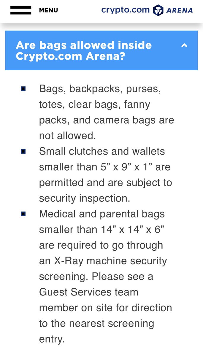 💙Kcon LA - Crypto Arena Bag Policy💚 Engenes who are attending the Kcon LA  concert, please be aware of their strict bag policy. It is advisable to put  away your bags and