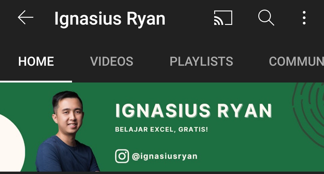 Work! Orang ini pahala banyak banget ga sih? Gue suka banget belajar excel dari video dia, mana ebook nya bisa dapet gratis lagi