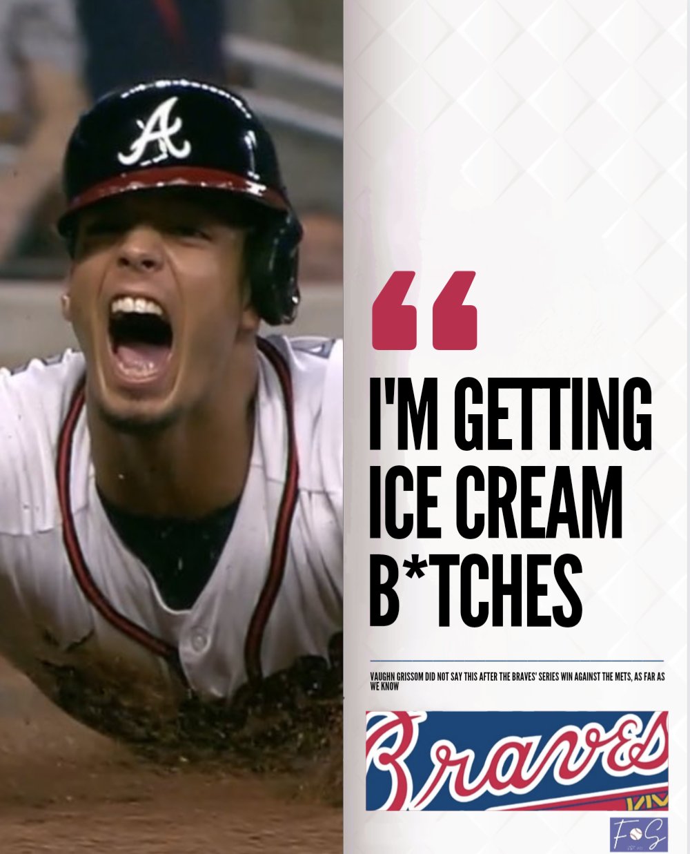 FAX Sports: MLB on X: Vaughn Grissom after Braves' series win over Mets:   / X