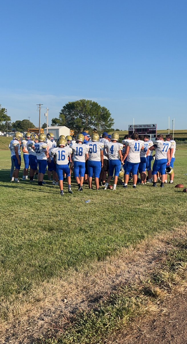 GRWildcatsAD's tweet photo. The Football Team got to see their 1st action tonight down in Exira. Coach Lensch & his staff are βBack in the Saddle Againβ #WERGR @GliddenRalston https://t.co/odPA6vyGoy