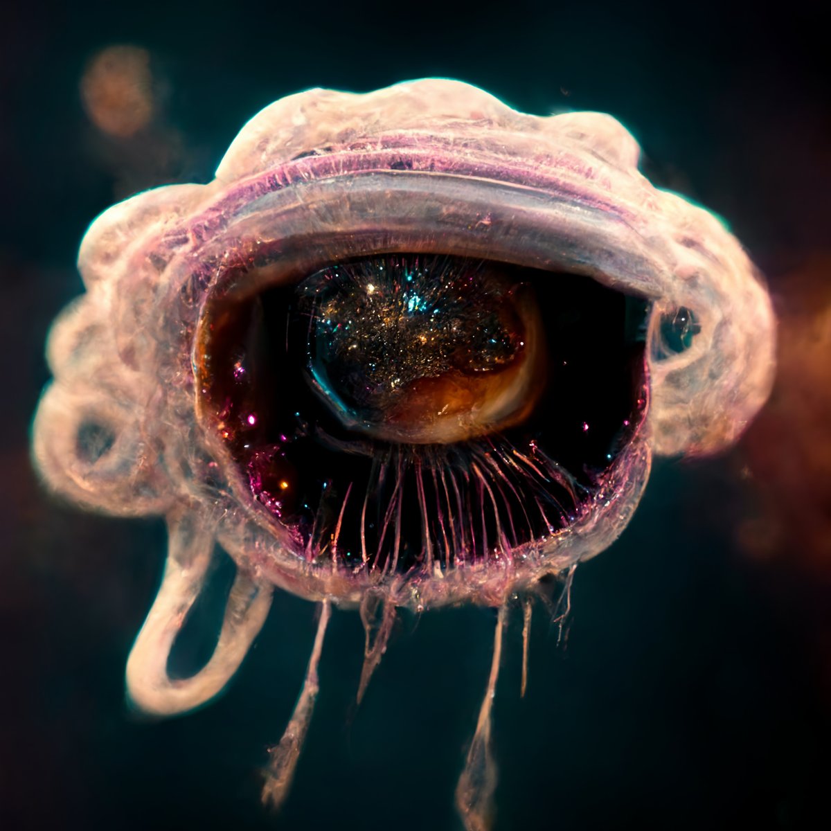 cly5m's tweet photo. A space cnidarian, generated with #midjourney. https://t.co/pQ9BWU8eoL