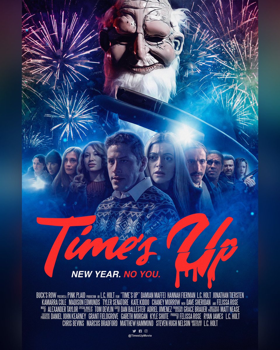 24 hours away from the world premiere of <a href="/TimesUpMovie/">Time's Up Movie</a> at <a href="/PopcornFrights/">Popcorn Frights</a> #FilmFestival! Come celebrate New Year’s early in Miami Beach with the debut of this holiday horror whodunit at O Cinema, August 19th at 10PM. 🎆 Poster by <a href="/rafnorio/">rafa 🔪</a>.