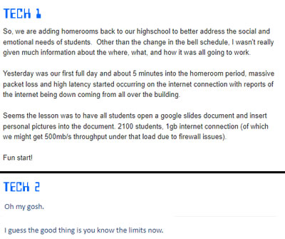 MikesTechCloset's tweet photo. This real email communication is why it is important to have two conversations, 1. Why don't we have more educational based tech leaders and 2. Why are teach leaders not part of the conversation in districts? #EDUTecLeaders #BePartoftheConversation https://t.co/AaxL2MWy7w