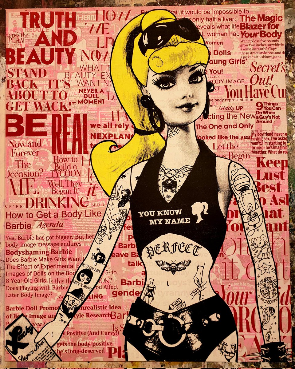 Perfect Barbie. 16x20. Silkscreen with #mixedmedia.
#lowbrow #pop #printmaking
