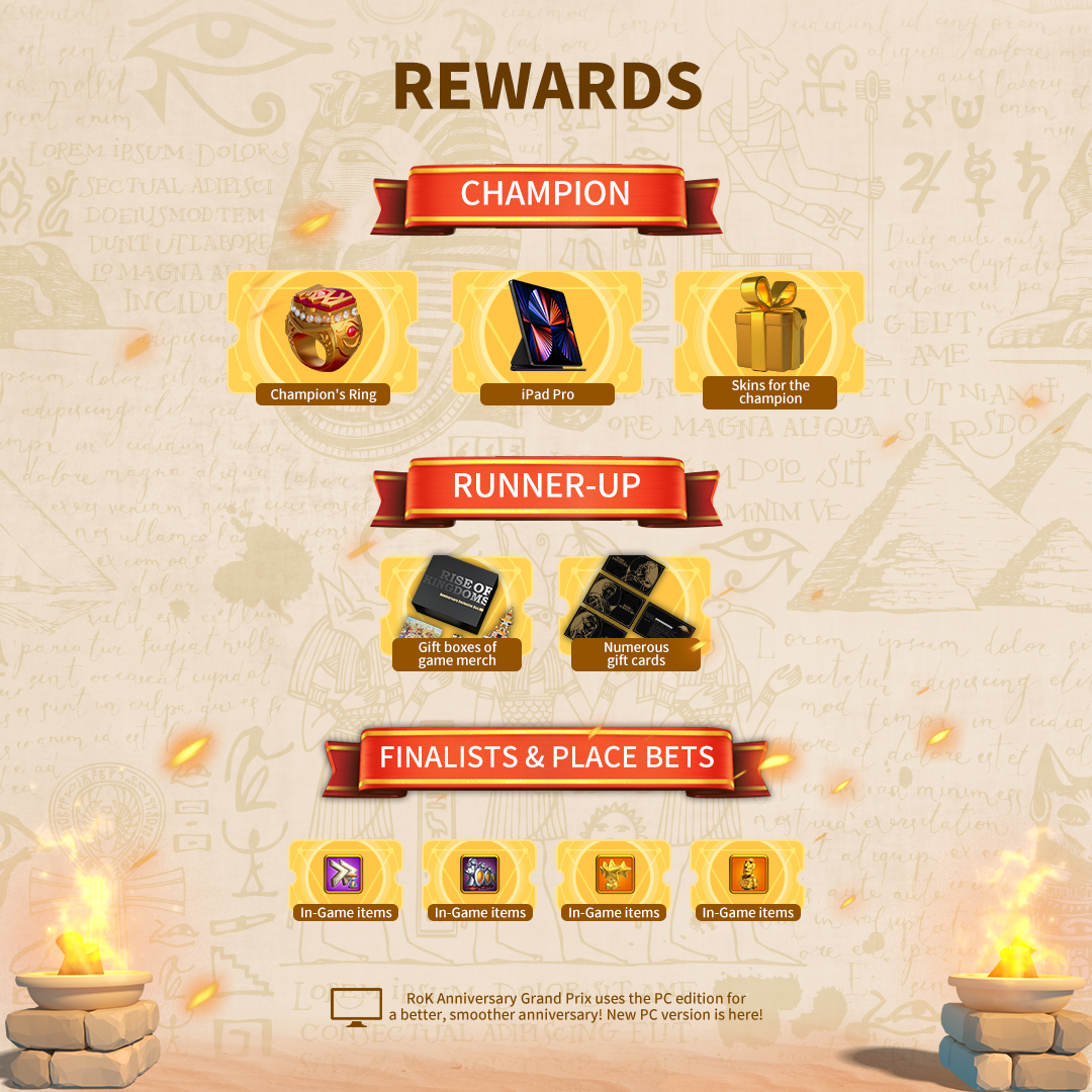 riseofkingdoms's tweet photo. Rise up, Unite for Glory!🏆
Governors, registration for the Anniversary Grand Prix is now open. Go to the official RoK Esport website to form your team and get a chance to compete against the strongest teams in Rise of Kingdoms.

🔗https://t.co/WAXtrrbIPy https://t.co/AMf4LdsGNe