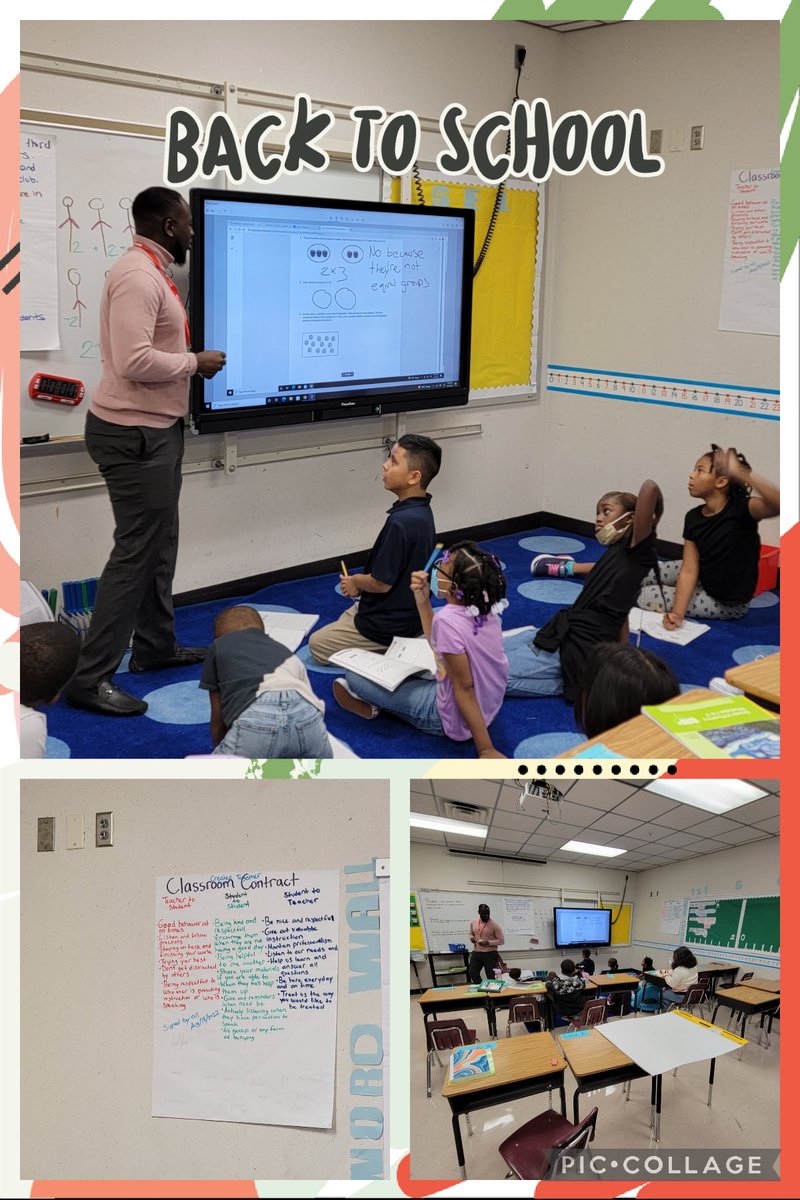 KeterahGoosby's tweet photo. Tier 1 in action with Mr. Kargbo on day 2! Check out the classroom contract!#ChangeTheNarrative #SpencePride @DrKAuguste @MrJSmith713 @MathBrains @MarcieStrahan https://t.co/XU3MCCZJMC