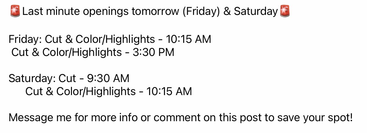 🚨OPENINGS🚨