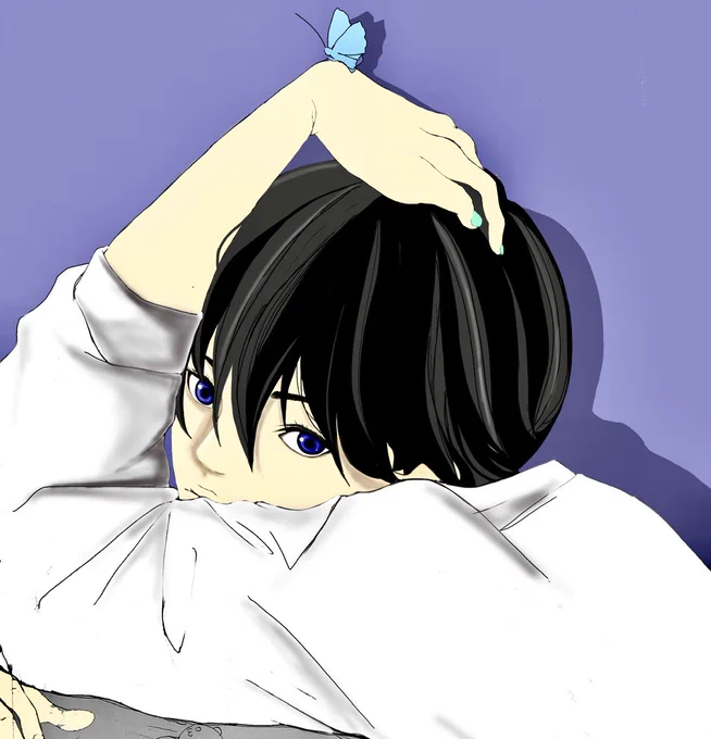 気怠い感じの君#イラスト#絵描きさんと繋がりたい 