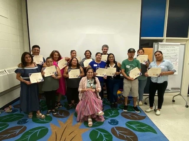 I'm so proud of this 1st cohort of parent graduates of our Empowerment Academic Program! Whoever says Latinx parents don't want to engage with their child's school is wrong. They had questions &amp; wanted to learn more!🍎 There were many laughs &amp; also many truths spoken. ❤