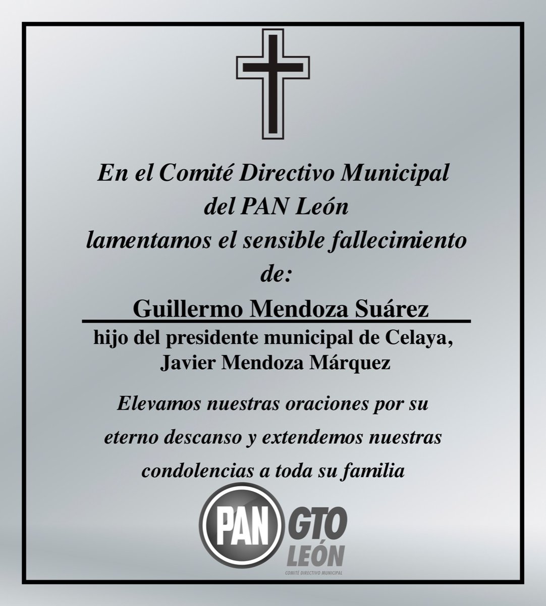 Mi más sentido pésame Alcalde y compañero <a href="/jmendozamarquez/">Javier Mendoza Márquez</a>