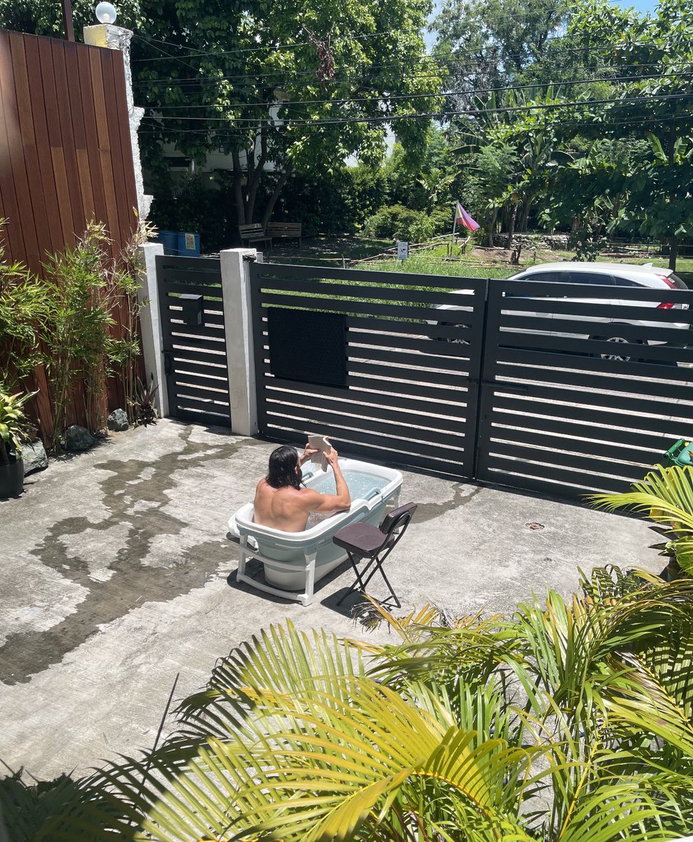Ice baths under the sun ☀️ are the best. Anyone else be doing shit like this? 😅

Vitamin D3 + Ice helps increase your recovery rate. Shoot me any questions you have regarding techniques/exercises to recover faster.