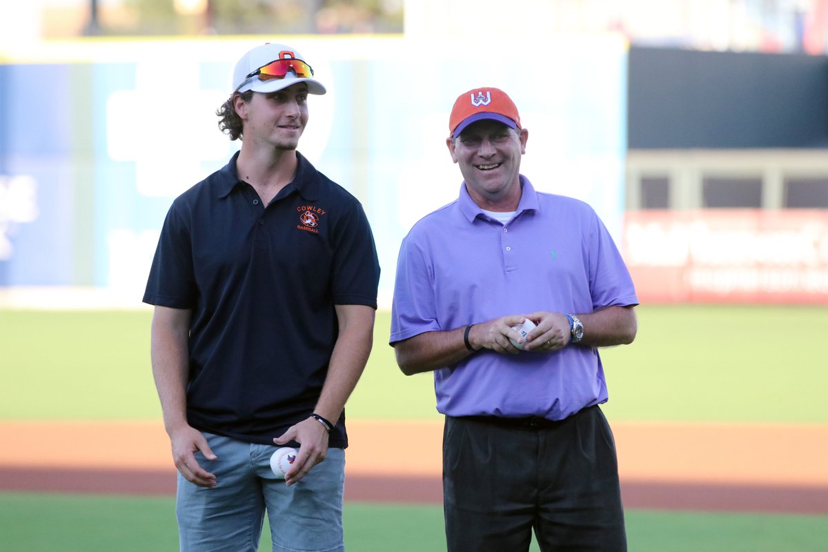 AndoverSchools's tweet photo. Thanks, @CUofAmerica and @WindSurgeICT, for a great night at the ballpark for our staff! Mr. Shawn Springer, principal at @PrairieCreek385, aced his first pitch! https://t.co/Cc659EKdmT