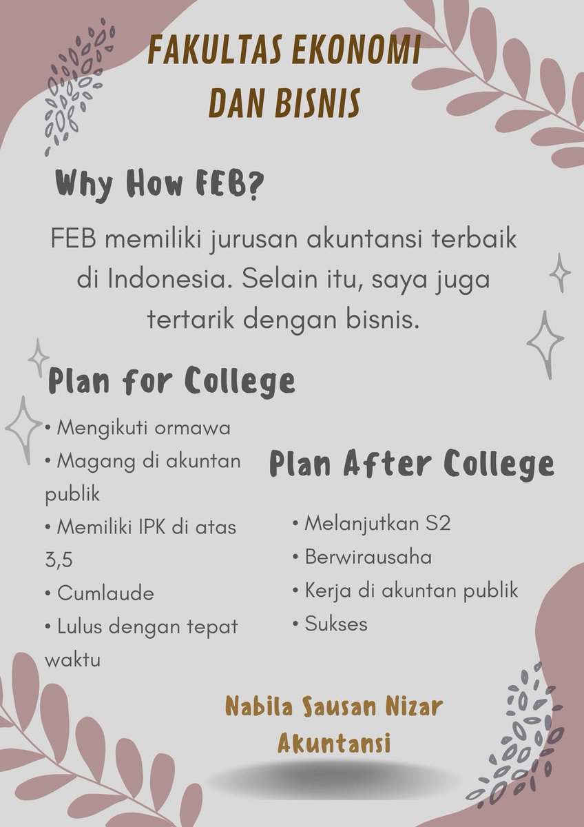 nabilaksn's tweet photo. Halo! Perkenalkan namaku Nabila Sausan Nizar dari Fakultas Ekonomi dan Bisnis Prodi Akuntansi 🙌
#UNAIR #ExcellenceWithMorality   #AMERTA2022 #BEMUNAIR2022 #AngkatanMudaKsatriaAirlangga #BanggaUNAIR #BaktiKamiAbadiUntukNegeri #AirlanggaUntukIndonesia #CawanEmasPeradabanAirlangga https://t.co/83x8hDmgAi