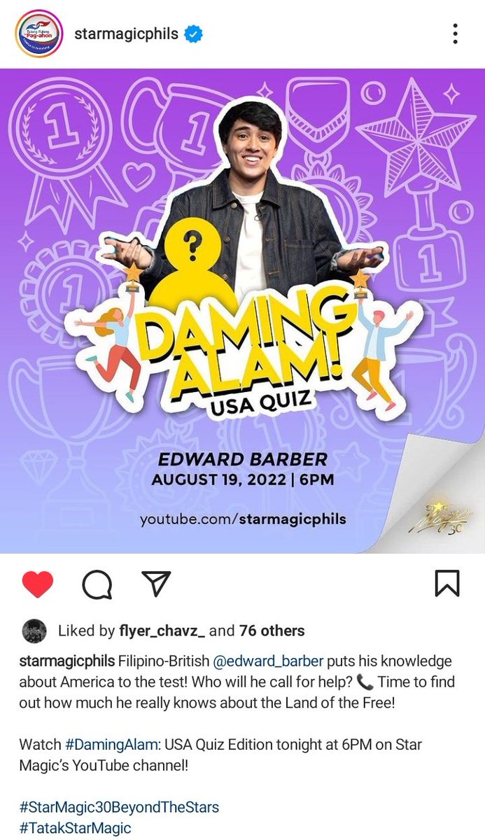 rimenere24's tweet photo. Watch #DamingAlam : USA Quiz-Edition tonight at 6PM on Star Magic's Youtube Channel
Filipino-British @Barber_Edward_ puts his knowledge about America to the test! Who will he call for help?
LINK:https://t.co/TERl2o7w9T
#EdwardBarber https://t.co/pDFbe1Ozi6