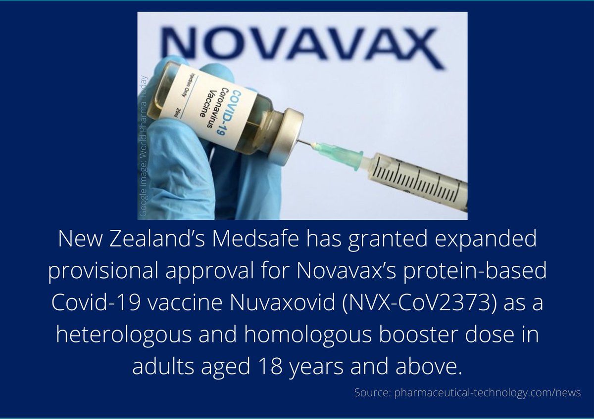 fabercolife's tweet photo. New Zealand grants provisional approval for Novavax’s Covid-19 as a heterologous and homologous booster dose in adults aged 18 years and above.

https://t.co/HcSqLDcAj9 https://t.co/4WYmYnA25x
