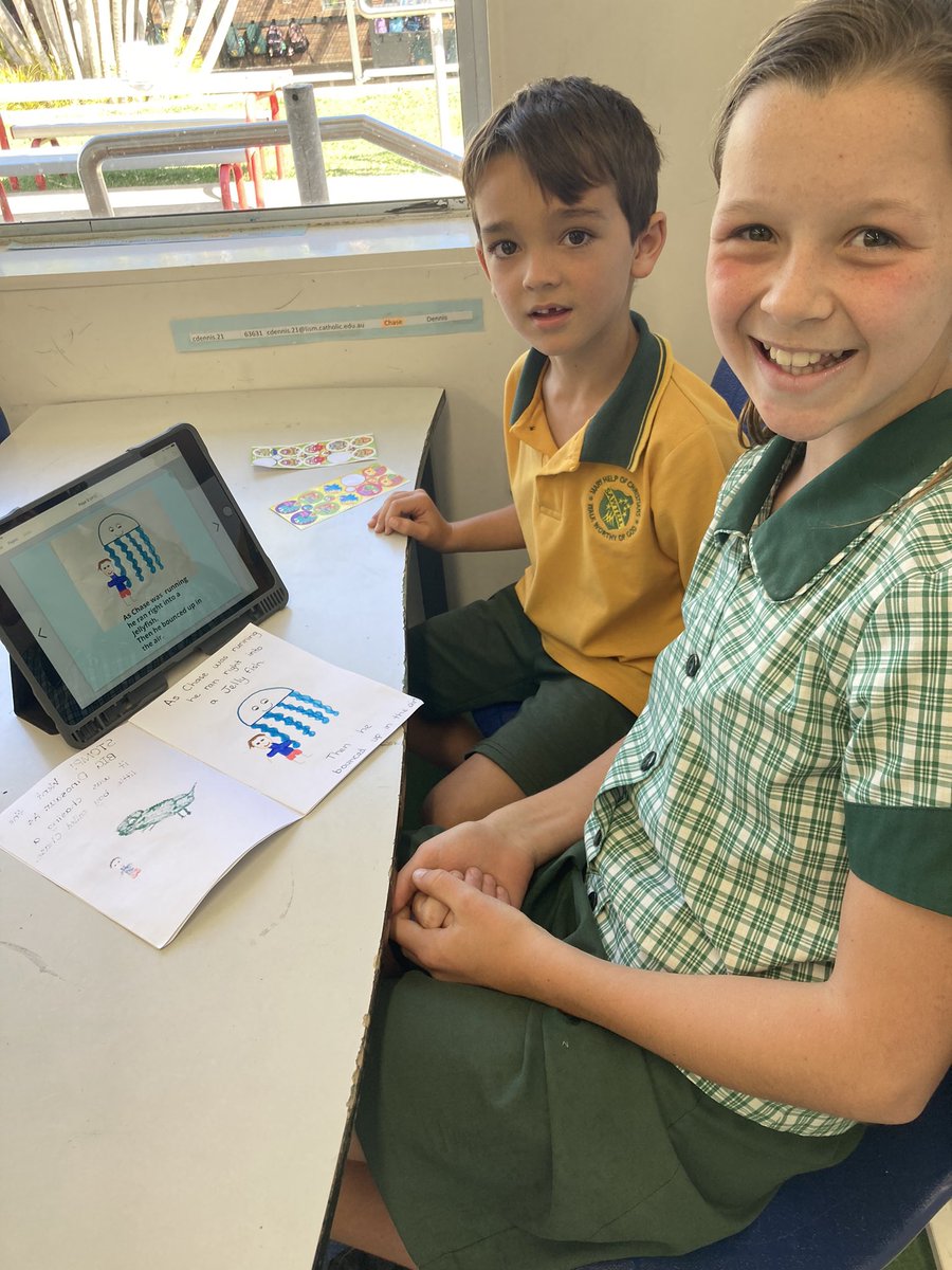 yr1derful's tweet photo. Our year 5 buddies wrote books for us. Over a few sessions we are publishing them into Book Creator on our iPads 😊 https://t.co/adtO39XQ8e