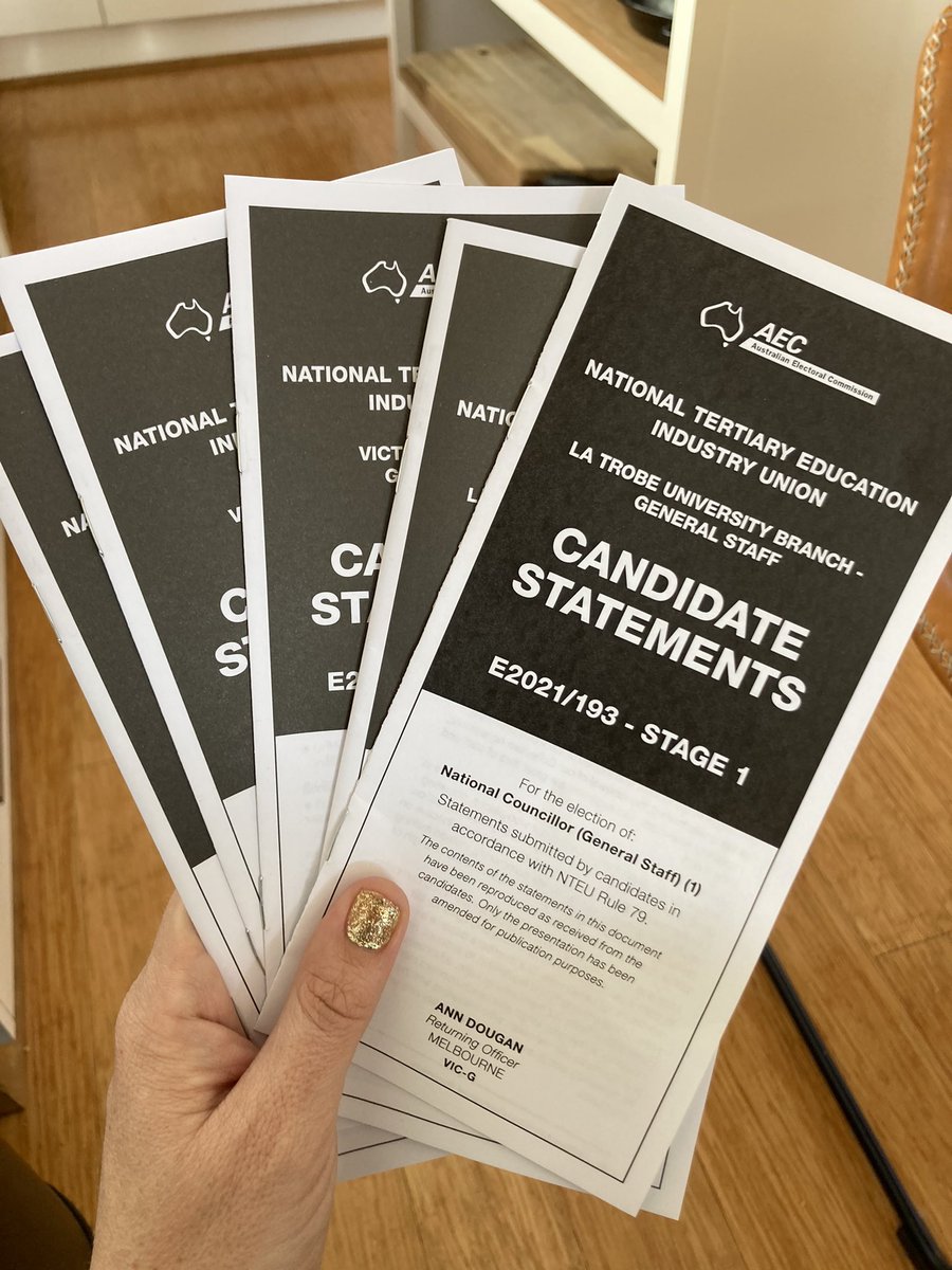 susannenewton's tweet photo. Voting in the @NTEUnion @NTEUVictoria elections! Fingers crossed @BetterNTEU, @Fighting4YouLTU, @AlisonBarnes25, @RuthJelley, @seanamulcahy, @RexAlysia, @sarahecroberts, you’ve all got my vote. https://t.co/0M1P4MJ3xw