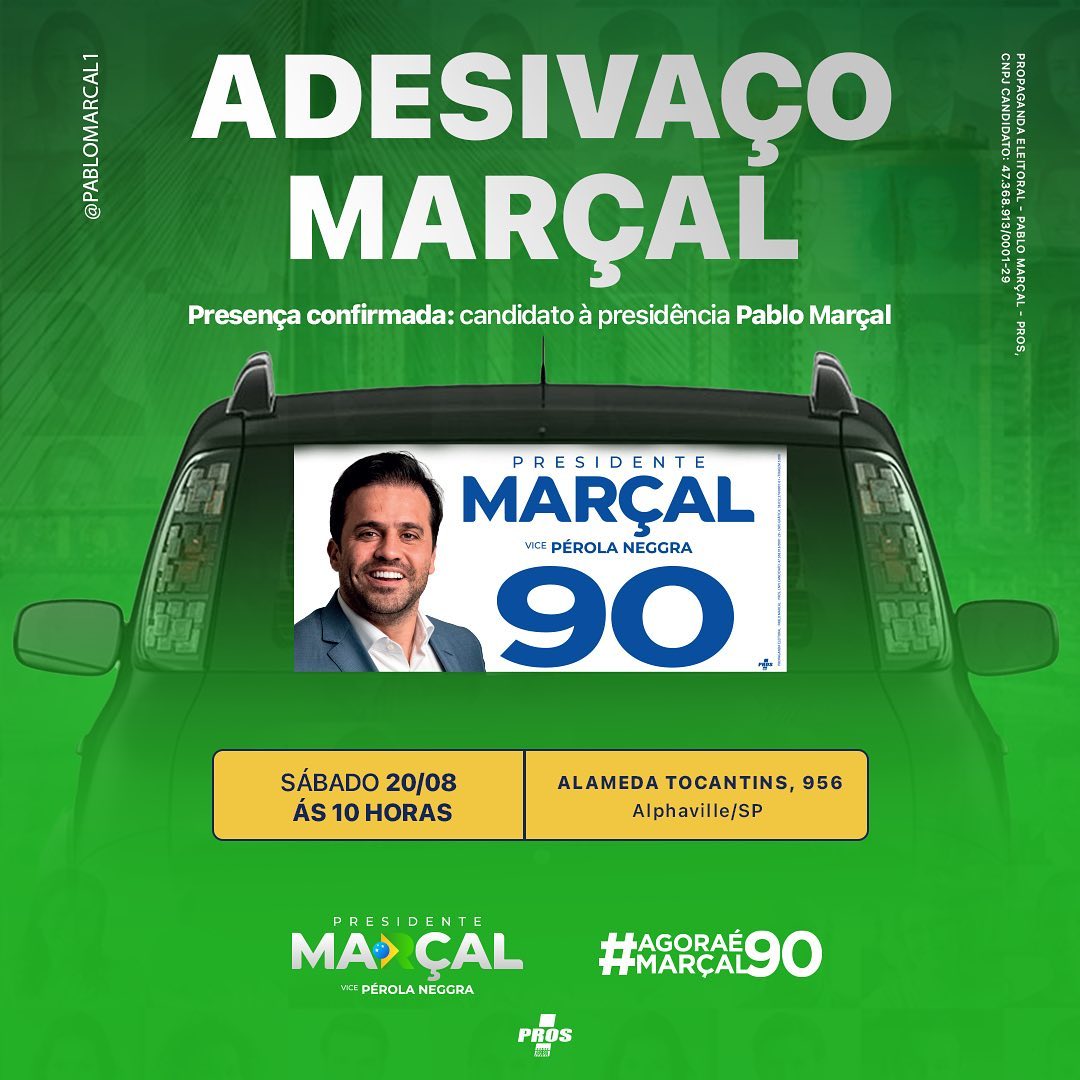 🚨Atenção🚨
Neste sábado a partir das 10h eu vou estar adesivando 10 milhões de carros.
Se você quer me ver pessoalmente e ainda adesivar seu carro você não pode perder! Te espero sábado as 10h 
📍na Alameda Tocantins Barueri
Envie esse post para 3 amigos irem com você!! 🇧🇷9️⃣0️⃣🇧🇷