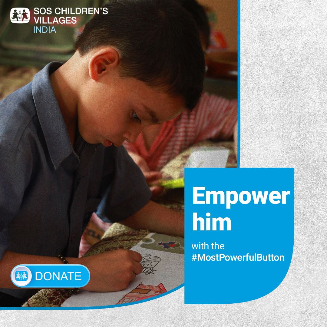 SOSVillageINDIA's tweet photo. Nurture their future with the most powerful button.
#MostPowerfulButton https://t.co/O8TWAoTdfX