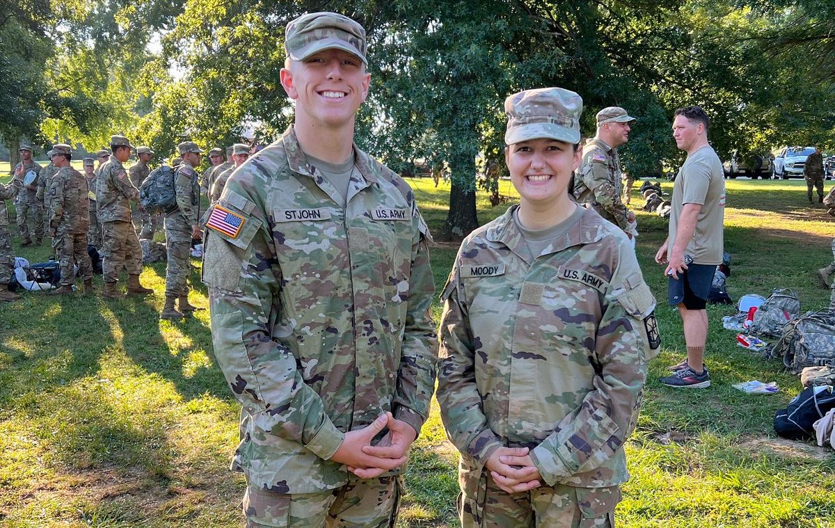 nmurotc's tweet photo. On this Thursday we would like to congratulate Cadet’s Moody and St.John on graduating from CST today! Great work Wildcats! 

#leaderswanted #3rdrotcbrigade #enrollnow #CST2022 @ArmyROTC @3rdROTCBrigade @NorthernMichU @GoArmy https://t.co/MTnqjwiX3N