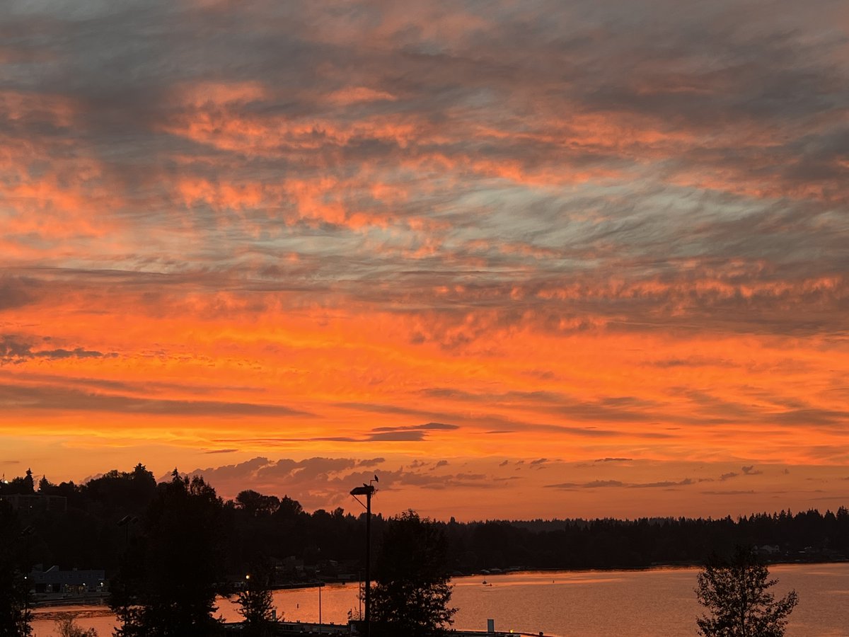 NWSSeattle's tweet photo. We heard there's a decent sunset out there, so we went out to see for ourselves. Anyone else catch a shot this evening? #wawx https://t.co/MdGs8XfJBl