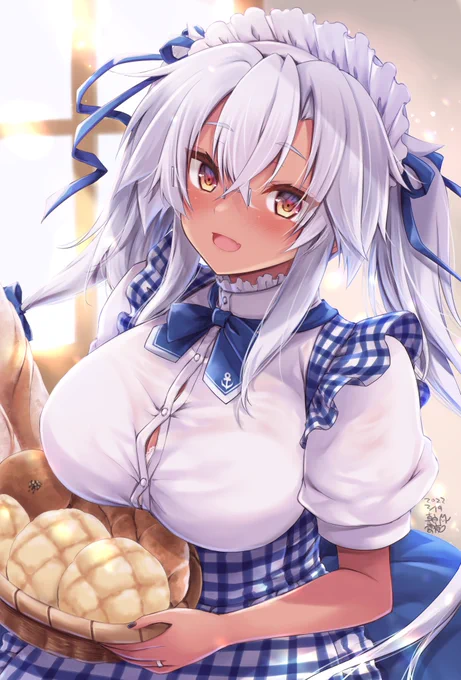水着武蔵しゃん描いてるからメイド武蔵しゃん再掲しときます 
