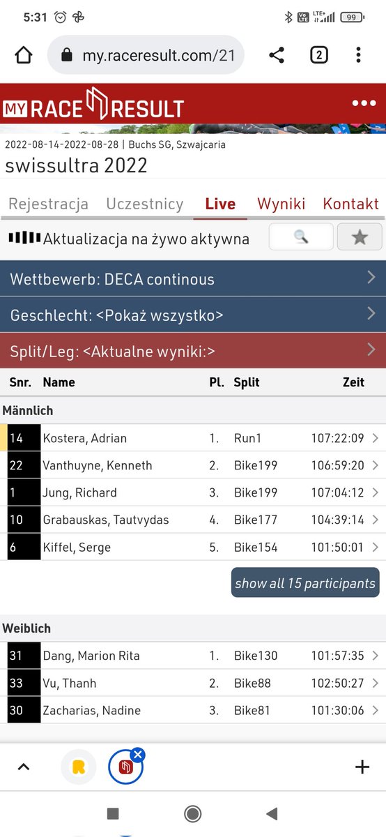 Adeny_X's tweet photo. Adrian Kostera o 5:22 jako pierwszy wyruszył na cześć biegową.
#Karas #kostera #Swissultra #10IM #Lus https://t.co/ZBsCshO1w4