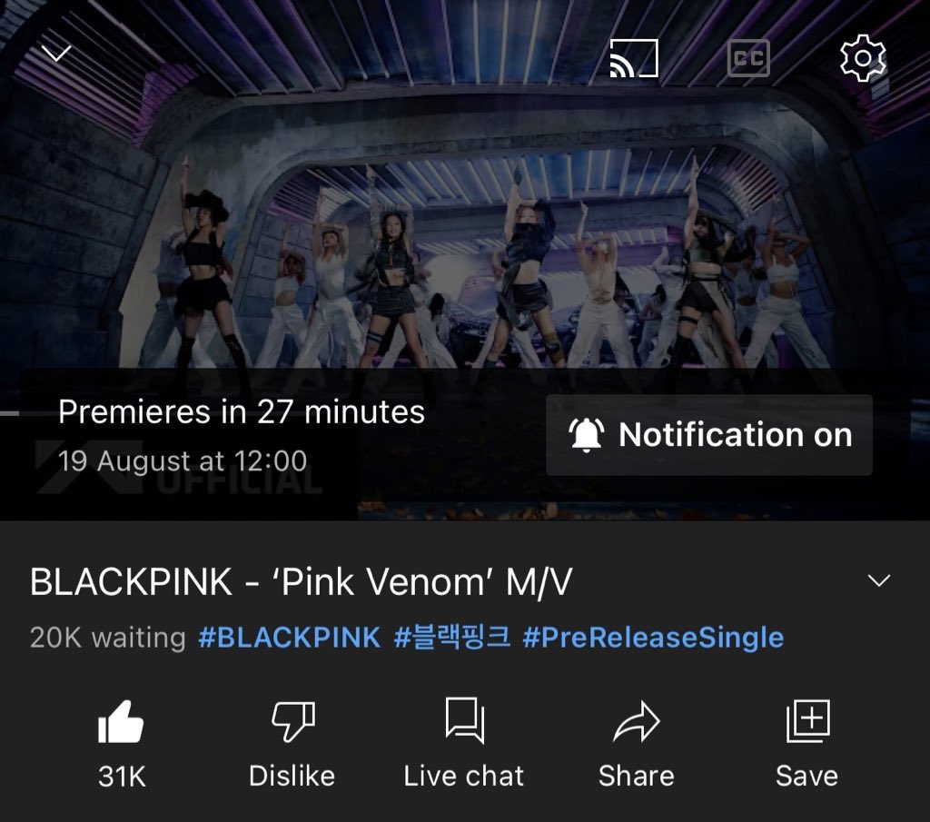 #BLACKPINK - ‘#PinkVenom’ M/V youtu.be/gQlMMD8auMs via <a href="/YouTube/">YouTube</a>