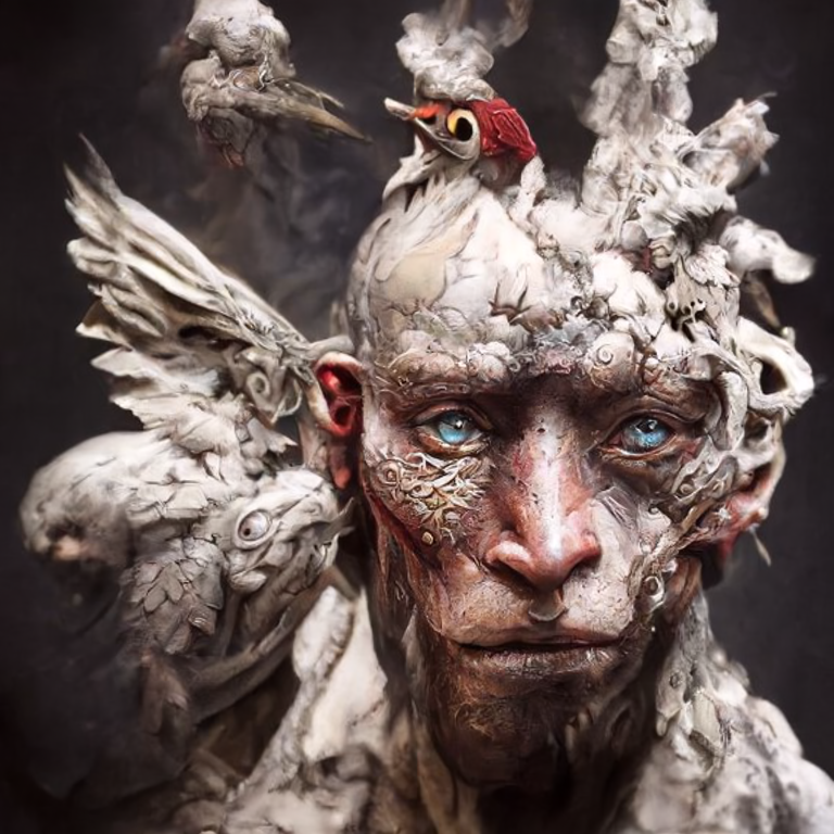 YoCircuitt's tweet photo. Birdman creature design. Disco diffusion v5.6.
Portrait generator 1.5. #AI #discodiffusion #portraitgenerator #midjourney #dalle #creaturedesign https://t.co/06gTtaeXNG