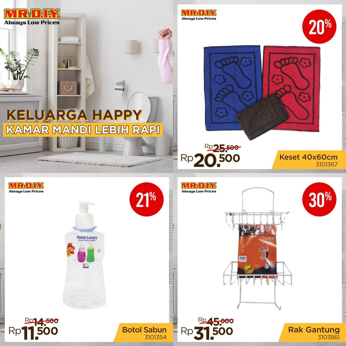 MR.DIY PALUR PLASA KARANGANYAR DISC 30% bulan agustus 2022