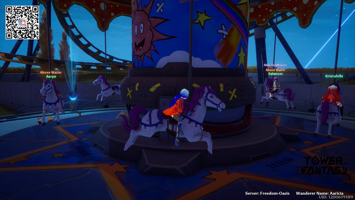 FroglipsGaming's tweet photo. Went to Cetus Island with the gang. Every game should have silly things like this you can do with your friends. #TowerofFantasy #ChristianGamer #ChristianGuild https://t.co/OjLkhvxbKw
