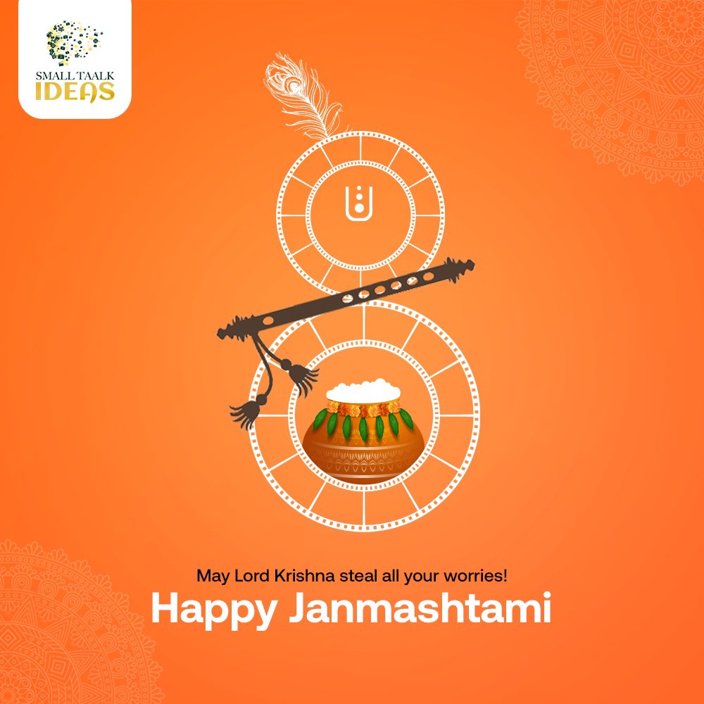 smalltaalkideas's tweet photo. May your life be filled with love, happiness, laughter, and Lord Krishna’s blessings. Happy Janmashtami!
.
#HappyJanmashtami #Janmashtami2022 #SubhoJanmashtami #Krishna #LordShriKrishna #LordKrishna #Blessings #Entertainment #SmallTaalkIdeas https://t.co/V82Wq0ZOt3