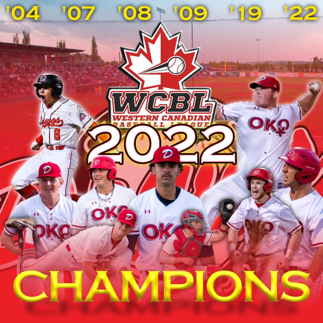 Okotoks_Dawgs's tweet photo. WCBL CHAMPS ‼️ 

The quest for 6 is complete 
🏆🏆🏆🏆🏆🏆 https://t.co/eaxAkzm8jz