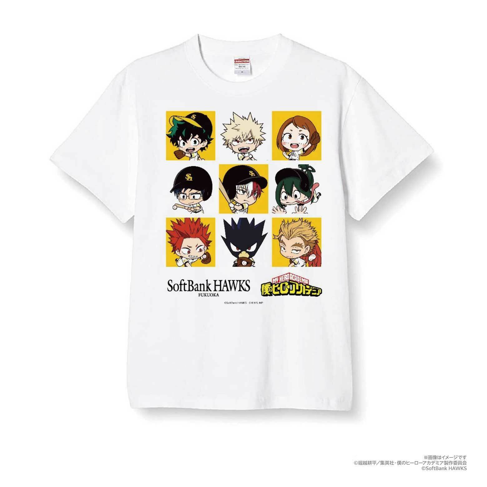 僕のヒーローアカデミア ソフトバンクホークスコラボ Tシャツ＆フェイスタオル 福岡ソフトバンクホークス公式グッズアカウント on X: 