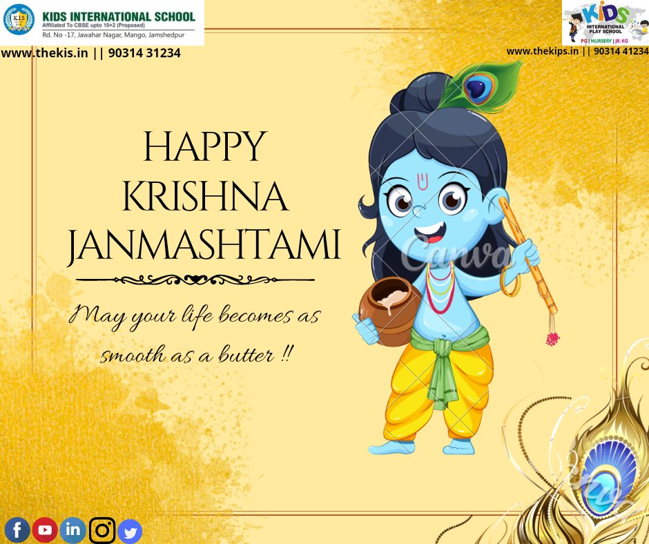 KidsInternatio5's tweet photo. Happy Janmashtami 🎊

#HappyJanmashtami #www.thekis.in #9031431234 #KidsInternationalSchool #KIS   #internationalcurriculum #Jamshedpur https://t.co/IPh4w6uTxg