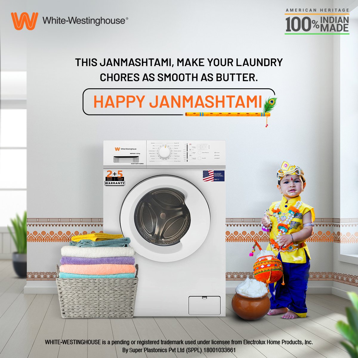 wwhindia's tweet photo. May your clothes shine as bright as Lord Krishna's deeds. Happy Janmashtami.
#WhiteWestinghouseIndia #Technology #Innovation #Laundry #Washingmachine #Washing #Dryingmachine #HappyJanmashtami https://t.co/Qtary4L9JD