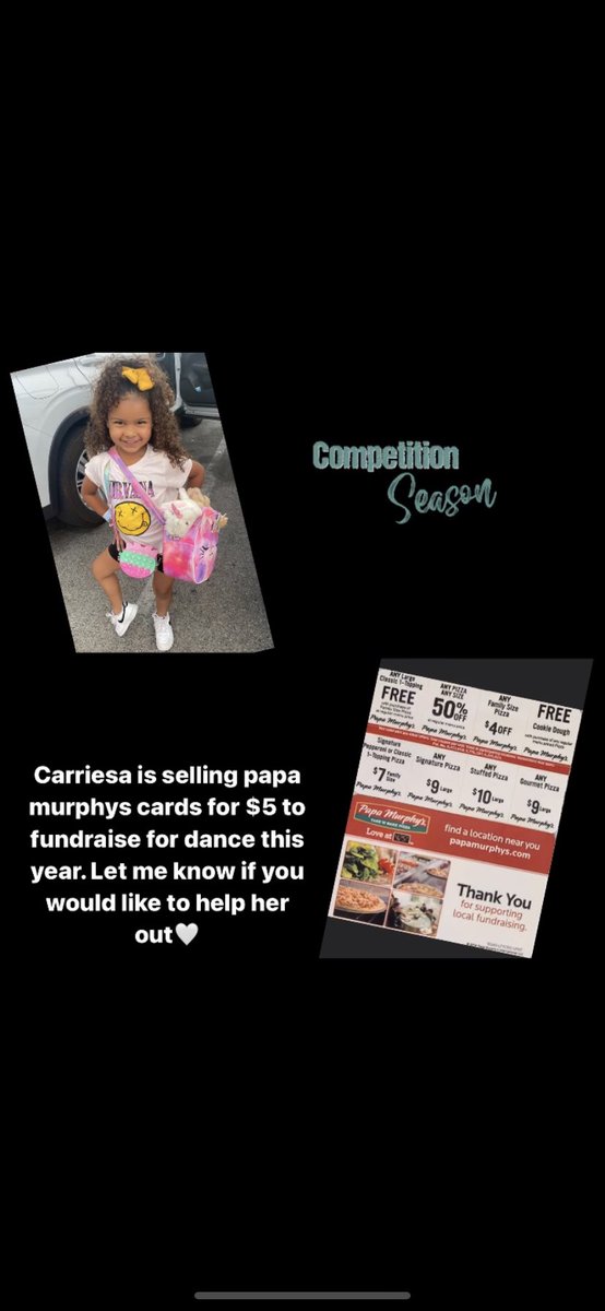 _breanneee's tweet photo. Carriesa is fundraising for dance. Let me know if you would like to purchase some or just donate🤍 cash app: $BreanneHulsey https://t.co/HcbMZfx2Dk