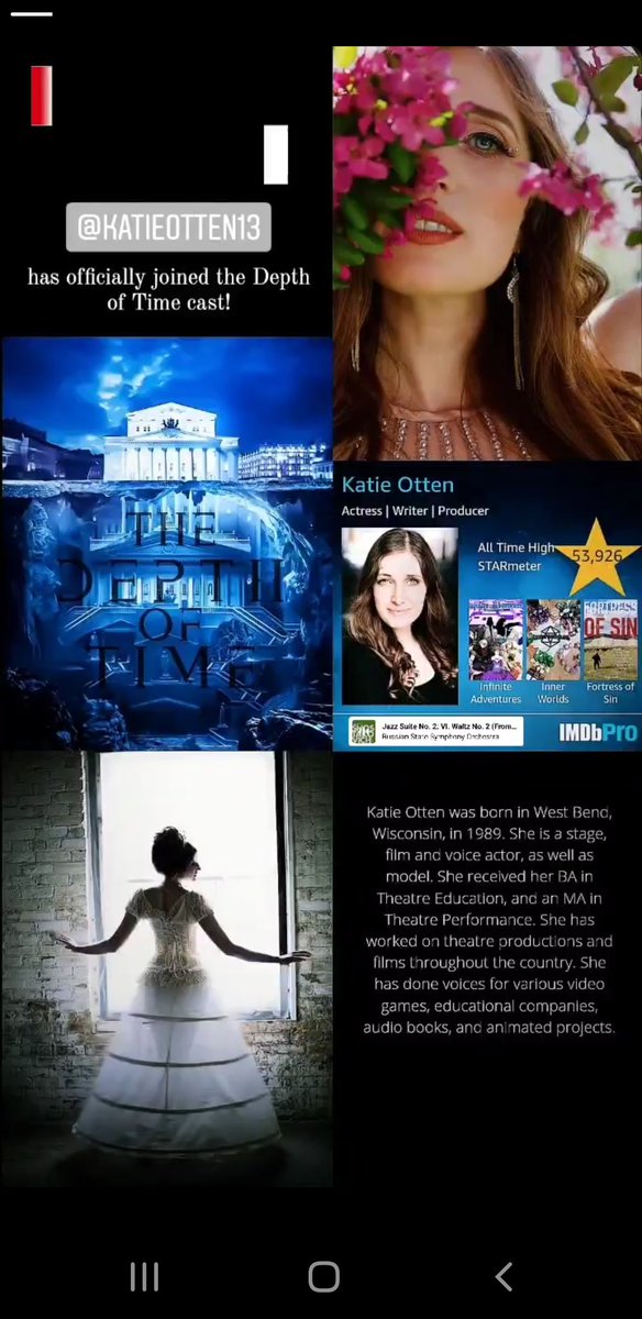 katieotten13's tweet photo. I'm so grateful to be joining the cast of Depth of Time! ♡ It's such an incredible world and powerful story! It'll be my first time filming overseas! ☆ Lots more info to come in the future!!
https://t.co/3rzc4cJ16i
#actorslife #acting #depthoftime #movies https://t.co/sVOsBAQGd5